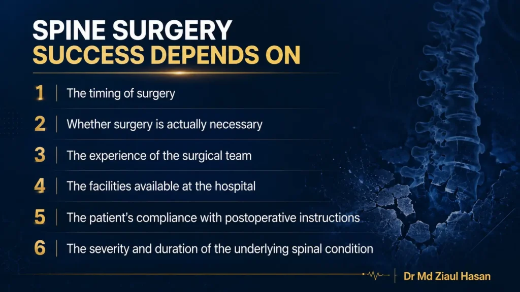 spine surgery success factor